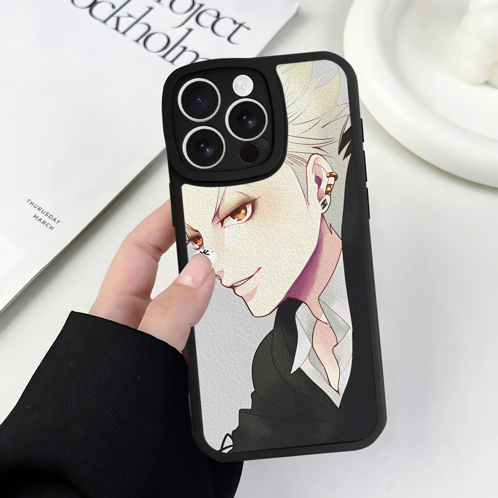 （画像用） ハイキュー!! Haikyu!! 【iPhone 16シリーズ対応】シリコンスマホケース（レザー調） 材質：シリコン